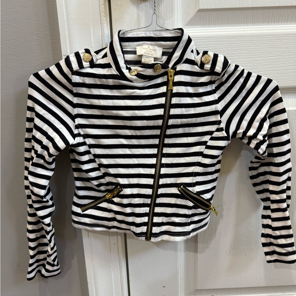 Kate Spade B & W striped jacket